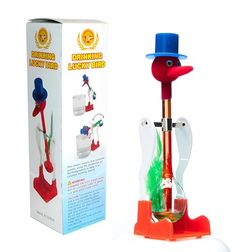 Hopeyhfm Non-Stop-Liquid-Trinkglas-Vogel,Lustiges Vogel-Trinkwasser-Schreibtischspielzeug,Spielzeug mit Schwingenden Stöcken,Glückliches Vogeltrinken,Magisches Vogeltrinken,für Kinder (Stil 2) von HOPEYHFM