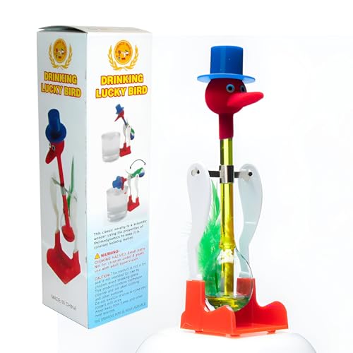 Hopeyhfm Non-Stop-Liquid-Trinkglas-Vogel,Lustiges Vogel-Trinkwasser-Schreibtischspielzeug,Spielzeug mit Schwingenden Stöcken,Glückliches Vogeltrinken,Magisches Vogeltrinken,für Kinder (Stil 3) von HOPEYHFM