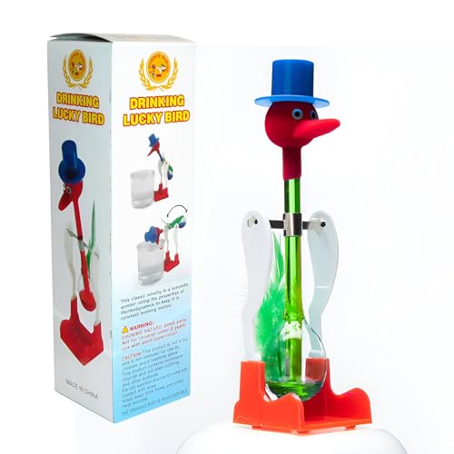 Hopeyhfm Non-Stop-Liquid-Trinkglas-Vogel,Lustiges Vogel-Trinkwasser-Schreibtischspielzeug,Spielzeug mit Schwingenden Stöcken,Glückliches Vogeltrinken,Magisches Vogeltrinken,für Kinder (Stil 5) von HOPEYHFM