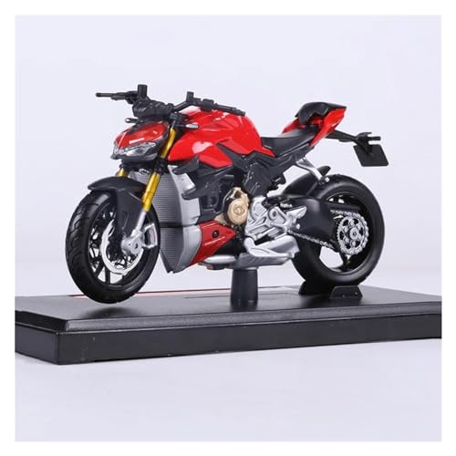 HOPEYS Motorradmodell 1:18 for Ducati V4 S Motorrad Modell Motorrad Spielzeug Geschenk Sammlung Motorrad Fertigprodukt Rot Mehrfarbig von HOPEYS