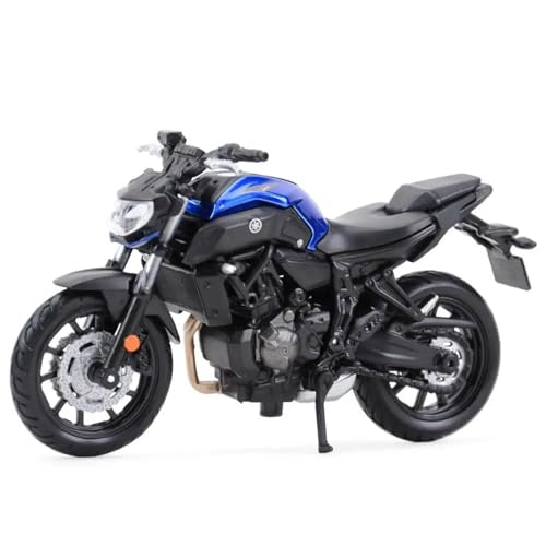 HOPEYS Motorradmodell 1:18 for Yamaha MT-07 Motorrad Modell Fertig Motorrad Spielzeug Geschenk Motorrad Sammlung Blau Mehrfarbig von HOPEYS
