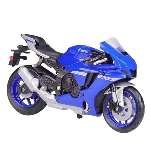 HOPEYS Motorradmodell 1:18 for Yamaha YZF-R1 Motorrad Modell Fertige Motorrad Sammlung Motorrad Spielzeug Geschenk Blau Mehrfarbig von HOPEYS