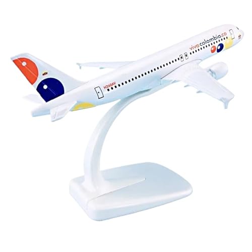 HOPEYS aereo 1:400 for Kolumbien Airbus A320 Einzelflugzeug Maßstab Flugzeug Modell Miniatur Modell Fertige Flugzeug Geschenk Miniaturhandwerk von HOPEYS