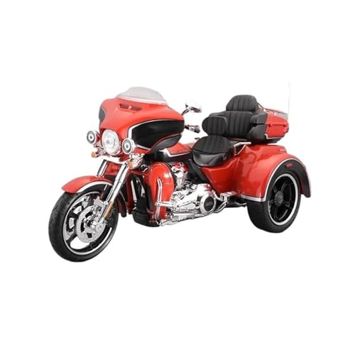 Motorradmodell 1:12 for Harley Davidson HD Freizeit-Reise-Motorrad, fertiges Motorrad-Spielzeug, Geschenk, Motorrad-Modell Mehrfarbig (Color : Orange) von HOPEYS