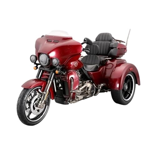 Motorradmodell 1:12 for Harley Davidson HD Freizeit-Reise-Motorrad, fertiges Motorrad-Spielzeug, Geschenk, Motorrad-Modell Mehrfarbig (Color : Red) von HOPEYS