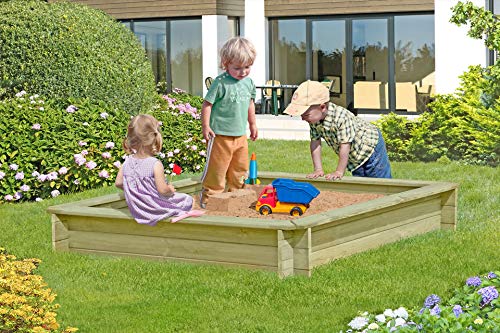 Sandkasten aus Kiefernholz KDI 150x150x25cm Sandkiste Holz Kinder Sand Sandkasten aus Kiefernholz KDI 150x150x25cm Sandkiste Holz Kinder Sand von HOQ