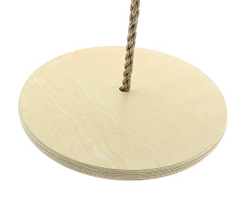 Tellerschaukel aus Holz bis 100kg Affenschaukel Schaukelsitz mit 30cm Durchmesser für Schaukeln, Spielturm, Klettertürme von HOQ