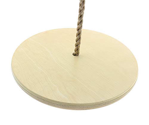 Tellerschaukel aus Holz bis 100kg Affenschaukel Schaukelsitz mit 30cm Durchmesser für Schaukeln, Spielturm, Klettertürme Tellerschaukel aus Holz bis 100kg Affenschaukel Schaukelsitz mit 30cm Durchmesser für Schaukeln, Spielturm, Klettertürme von HOQ