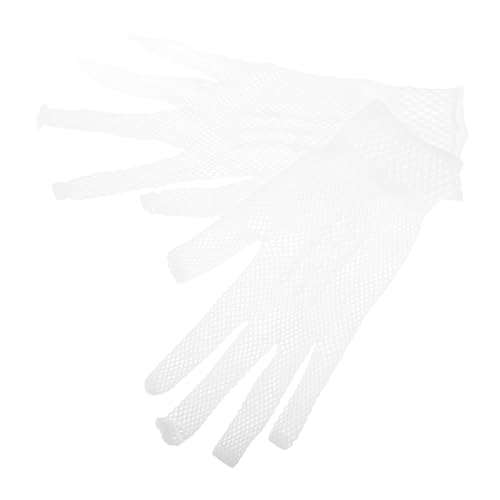 HORIALENCE 1 Paar Netzhandschuhe Für Damen Aushöhlen Netzhandschuhe Kostümhandschuhe Nylon Weiß HORIALENCE 1 Paar Netzhandschuhe Für Damen Aushöhlen Netzhandschuhe Kostümhandschuhe Nylon Weiß von HORIALENCE