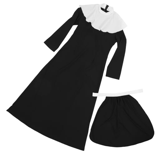 HORIALENCE 1 Satz Damen Nonnenkostüm Cosplay für Halloween Leichtes Kostüm für Frauen für Themenpartys Bühnenaufführungen und Karneval von HORIALENCE