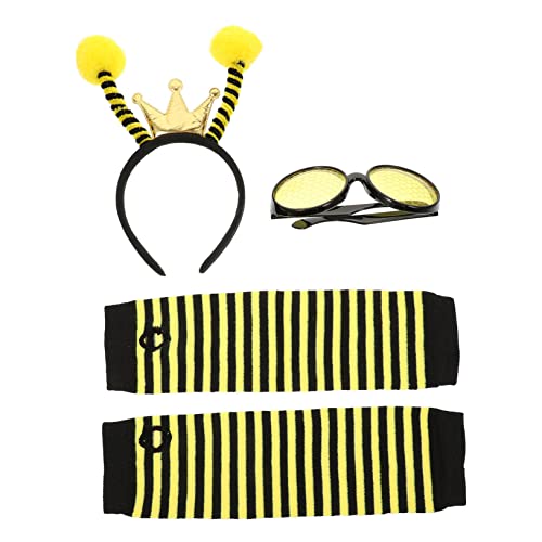 HORIALENCE 1Satz Bienen Sonnenbrille Haarband Teiliges Kostümzubehör für Erwachsene für Festivals Partys Geburtstagsfeiern Unvergessliche Erinnerungen Schaffen von HORIALENCE