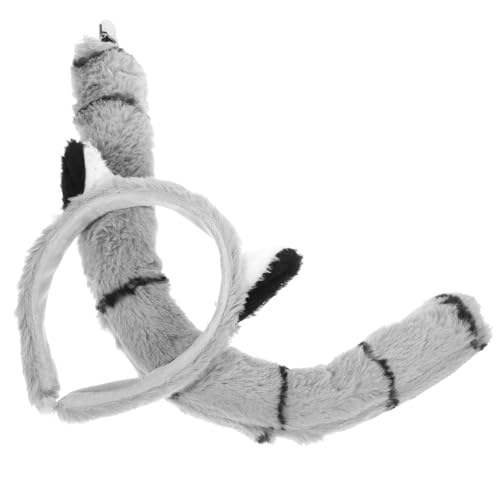 HORIALENCE 1Satz Lemuroid Kostüm Set Tierohren Haarband für Erwachsene Einzigartiges Kostümzubehör für Karneval Halloween und Cosplay Partys von HORIALENCE