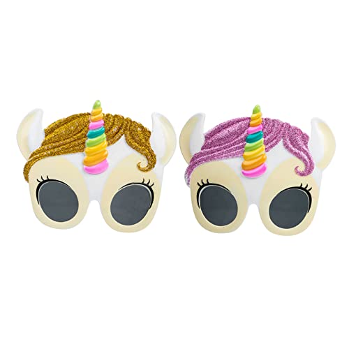 HORIALENCE 2 Stück Einhorn Stil Brillen Lustige Partybrillen für Kindergeburtstag und Mottoparty Kreative Cartoon Sonnenbrillen für Foto Requisiten und Deko Gelb HORIALENCE 2 Stück Einhorn Stil Brillen Lustige Partybrillen für Kindergeburtstag und Mottoparty Kreative Cartoon Sonnenbrillen für Foto Requisiten und Deko Gelb von HORIALENCE