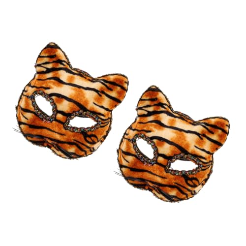HORIALENCE 2 Stück Tiger Halbgesichtsmasken für Maskerade und Cosplay Realistische Tiermasken für Halloween und Kostümpartys für Aufführungen und Veranstaltungen HORIALENCE 2 Stück Tiger Halbgesichtsmasken für Maskerade und Cosplay Realistische Tiermasken für Halloween und Kostümpartys für Aufführungen und Veranstaltungen von HORIALENCE