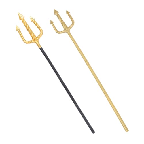 HORIALENCE 2 Stück Trigeminus Performance Requisiten Teufelsgabel Dreizack Trident Halloween Prop Cosplay Dämonengabel gefälschtes Mistgabelmodell Dämonengabel Cosplay- Plastik HORIALENCE 2 Stück Trigeminus Performance Requisiten Teufelsgabel Dreizack Trident Halloween Prop Cosplay Dämonengabel gefälschtes Mistgabelmodell Dämonengabel Cosplay- Plastik von HORIALENCE