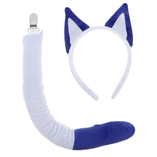HORIALENCE 2stücke Teiliges Hundekostüm-set Mit Blauen Cartoon-tierohren Und Süßes Accessoire Für Frauen Und Mädchen Für Cosplay Halloween-partys Und Verkleidung HORIALENCE 2stücke Teiliges Hundekostüm-set Mit Blauen Cartoon-tierohren Und Süßes Accessoire Für Frauen Und Mädchen Für Cosplay Halloween-partys Und Verkleidung von HORIALENCE