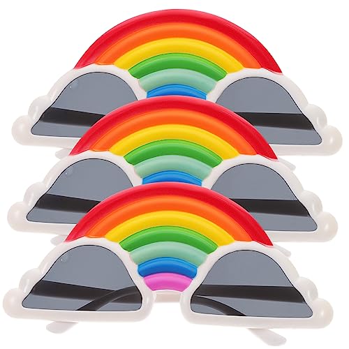 HORIALENCE 3 Stück Regenbogen Wolkenbrillen Lustige Cosplay Partybrillen für Festivals Tanz und Kreative Fotorequisiten HORIALENCE 3 Stück Regenbogen Wolkenbrillen Lustige Cosplay Partybrillen für Festivals Tanz und Kreative Fotorequisiten von HORIALENCE