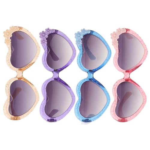 HORIALENCE 4 Stück Herz Sonnenbrille für Herzförmige Partybrille Transparenten Farben für Mottopartys Karneval Fotografie HORIALENCE 4 Stück Herz Sonnenbrille für Herzförmige Partybrille Transparenten Farben für Mottopartys Karneval Fotografie von HORIALENCE