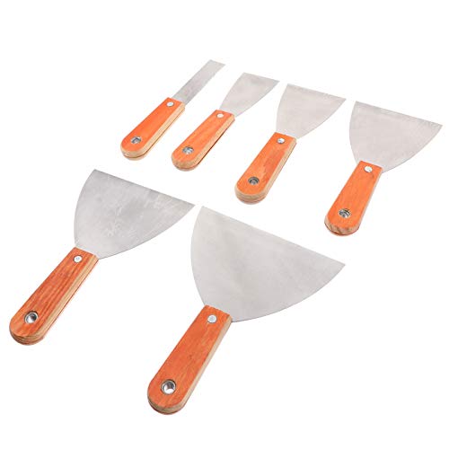 HORIALENCE 6 Stück Teiliges Holzgriff Putty Cutter Klingen Robustes Schaberwerkzeug für Maler und Renovierungsarbeiten für Putzen und Tapetenentfernung HORIALENCE 6 Stück Teiliges Holzgriff Putty Cutter Klingen Robustes Schaberwerkzeug für Maler und Renovierungsarbeiten für Putzen und Tapetenentfernung von HORIALENCE