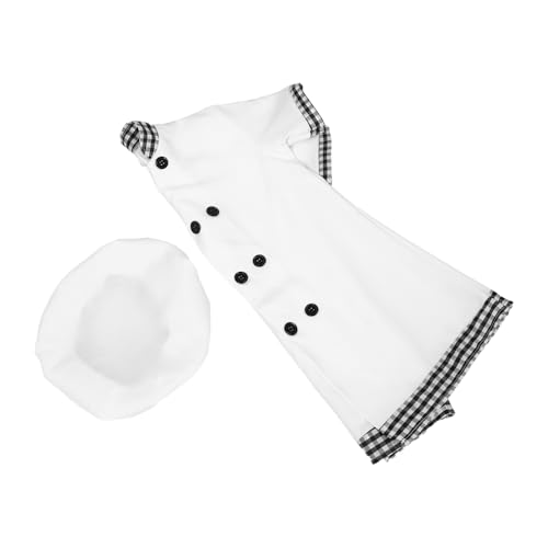 HORIALENCE Chef Outfit mit Schürze und Hut für Rollenspiele Schulaufführungen und Familienfeiern Bequeme Materialien Authentische Details Leicht zu Reinigen und Realistische von HORIALENCE