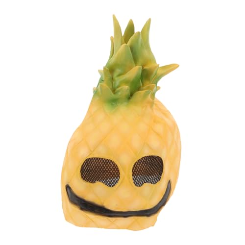 HORIALENCE Fruchtmaske Ananasdekorationen Maskerade-Party-Maske Maskerade Masken Halloween-Obstkostüm Masken für den Maskenball Ananas-Kostüm Maskerade Maske Frauen Emulsion Yellow von HORIALENCE