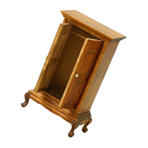 HORIALENCE Kleines Möbelmodell Kleiderschrank Im Schlafzimmer Dollhouse Schlafzimmermöbel Miniaturmodellmöbel Mini-puppenhauszubehör Miniatur -schlafzimmermöbel Mini-möbeltür Kaffee Holz HORIALENCE Kleines Möbelmodell Kleiderschrank Im Schlafzimmer Dollhouse Schlafzimmermöbel Miniaturmodellmöbel Mini-puppenhauszubehör Miniatur -schlafzimmermöbel Mini-möbeltür Kaffee Holz von HORIALENCE