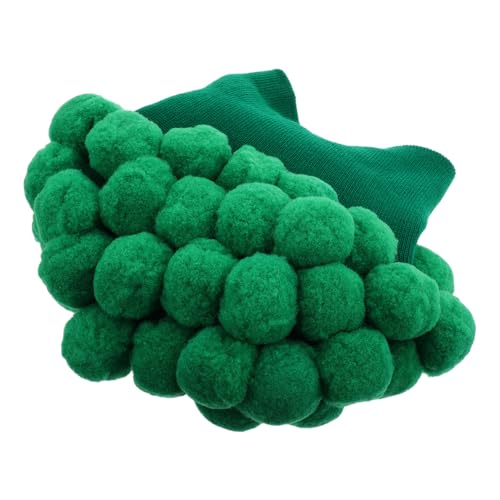 HORIALENCE Lustiger Brokkoli Hut mit Großem Einzigartiger Gemüse Streifenhut für Kostümpartys Karneval und Outdoor Aktivitäten Warm und für Besondere Anlässe von HORIALENCE