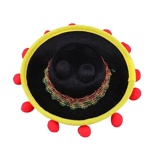 HORIALENCE Mini Mexiko Hut für Karneval Lustiger Haarball Hut mit Elastischem Kinnriemen für Partys Kreative Leicht für Haustiere HORIALENCE Mini Mexiko Hut für Karneval Lustiger Haarball Hut mit Elastischem Kinnriemen für Partys Kreative Leicht für Haustiere von HORIALENCE