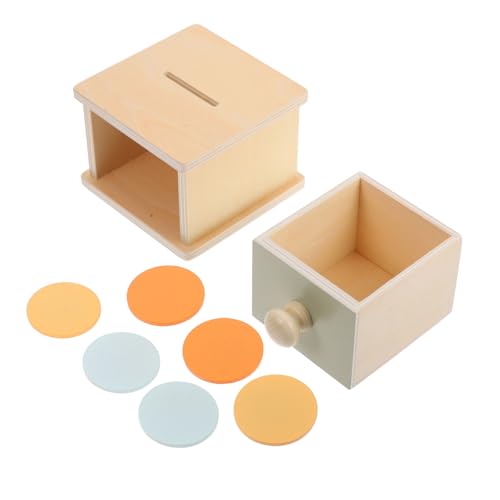 HORIALENCE Montessori Holzspielzeug Coin Box zum Sortieren und Lernen Robustes Motorikspielzeug für Kleinkinder Minimalistisches Design Fördert Feinmotorik und Handkoordination von HORIALENCE