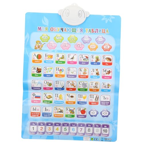 HORIALENCE Russisches Alphabet Poster für Interaktives Farbenfrohes Wanddiagramm mit Sound für Frühe Sprachentwicklung Spielerisches und Schule von HORIALENCE