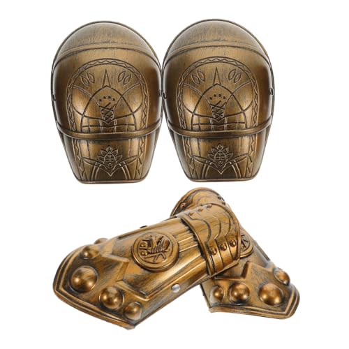 HORIALENCE Mittelalterliches Ritterkostüm-Set Verstellbare Schulter Und Handschutz-ausrüstung Aus Robustem Für Cosplay Und Rollenspiele Bronze HORIALENCE Mittelalterliches Ritterkostüm-Set Verstellbare Schulter Und Handschutz-ausrüstung Aus Robustem Für Cosplay Und Rollenspiele Bronze von HORIALENCE