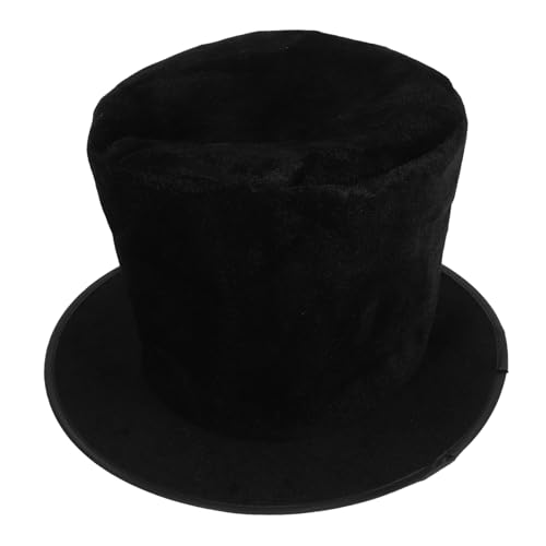 HORIALENCE Schwarzer Flachschirm Hochhut für Männer und Frauen Elegantes Kostümzubehör für Formelle Anlässe und Kostümpartys HORIALENCE Schwarzer Flachschirm Hochhut für Männer und Frauen Elegantes Kostümzubehör für Formelle Anlässe und Kostümpartys von HORIALENCE