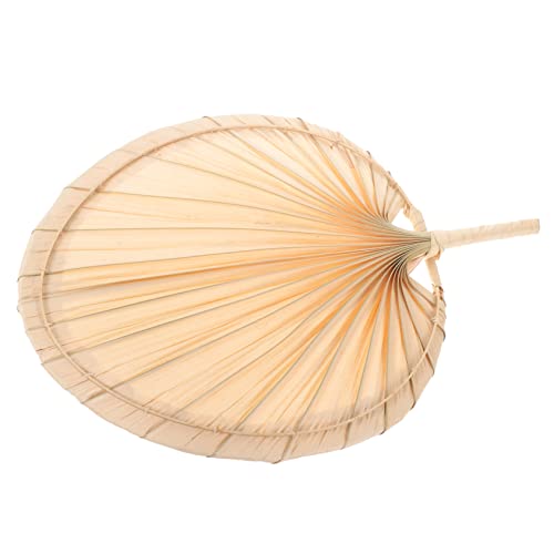 HORIALENCE Tragbarer Vintage Fächer aus Palmblatt Handgewebter Chinesischer Sommerfächer für Hochzeiten Partys Strand Leicht Langlebig von HORIALENCE