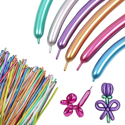 100 Stücke Modellierballons Luftballons Bunt Metallic Magische Luftballons DIY Ballon Tierballons Mehrfarbenballon für Weihnachten Party Hochzeit Luftballons GeburtstagDekoration 100 Stücke Modellierballons Luftballons Bunt Metallic Magische Luftballons DIY Ballon Tierballons Mehrfarbenballon für Weihnachten Party Hochzeit Luftballons GeburtstagDekoration von HORREX