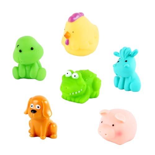 6 Badespielzeug Baby Ab 1 Jahr,Badewannen Spielzeug,Wasserspielzeug Baby,Bath Toys Floating Bath Toys Rubber Animal Toy Storage Floating Animal Bath Toy Swimming for Kids Toddler Gift 6 Badespielzeug Baby Ab 1 Jahr,Badewannen Spielzeug,Wasserspielzeug Baby,Bath Toys Floating Bath Toys Rubber Animal Toy Storage Floating Animal Bath Toy Swimming for Kids Toddler Gift von HORREX
