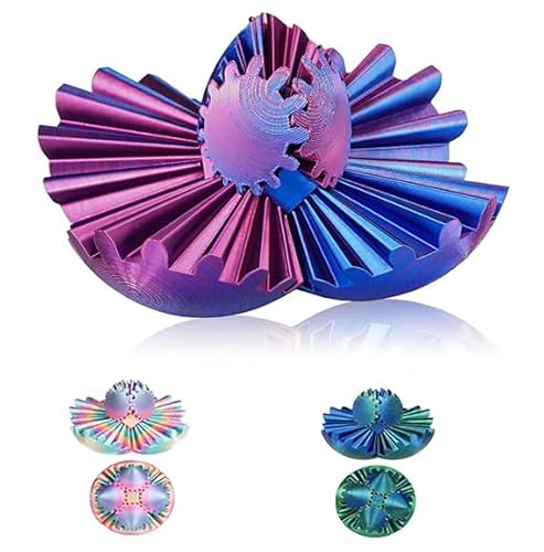 HORREX 10cm Zahnradball Zahnrad Kugel Fidget Toys 3D Gear Ball Adhs Spielzeug Zahnradkugel Fidget Toy Anti Stress Spielzeug Wiggly Toy Gear Ball 3D Gedrucktes Fidget für Kinder und Erwachsener von HORREX