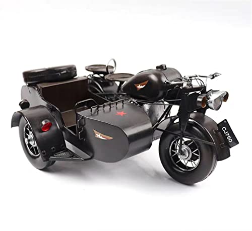 HOSAIR Retro-Motorradspielzeug DREI Räder Iron Art Motorrad Heimtextilien Zubehör Werkzeugmodell (Color : Black) von HOSAIR