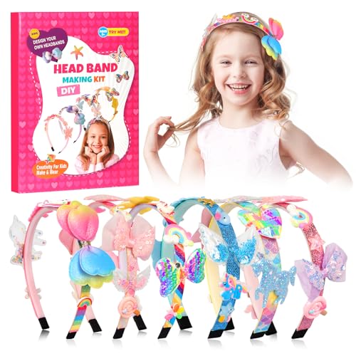 Geschenk Mädchen 5 Jahre,Bastelset Mädchen 5-12 Jahre,Mode MädchenHaar-Accessoires-Making Kit,DIY Haaraccessoires Herstellen Können,Haarschmuck Mädchen Weihnachten,Mädchen Mitgebsel Kindergeburtstag von HOSSOM