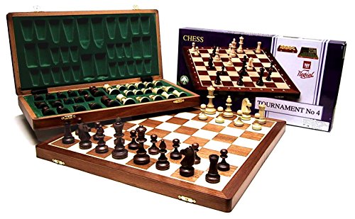 HOT Games Schaakcas.Tournam.5 mahoni/Essen.48x24cm von HOT Games