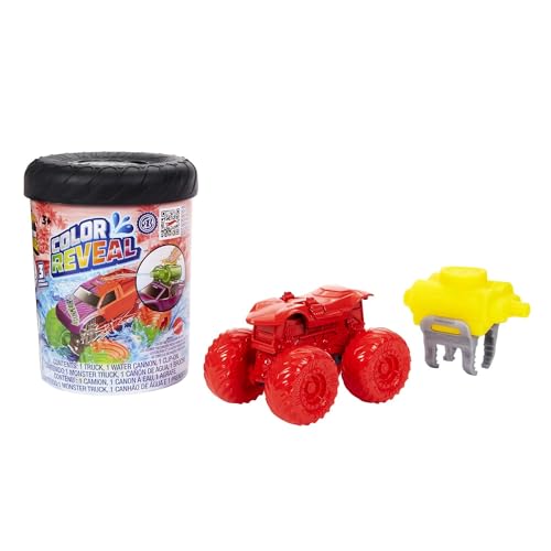 Hot Wheels Monster Trucks Color Reveal - Überraschungseffekt mit Farbwechseleffekt in warmem und kaltem Wasser, inklusive Wassersprühtank, für Kinder ab 3 Jahren, HJF39 Hot Wheels Monster Trucks Color Reveal - Überraschungseffekt mit Farbwechseleffekt in warmem und kaltem Wasser, inklusive Wassersprühtank, für Kinder ab 3 Jahren, HJF39 von Hot Wheels