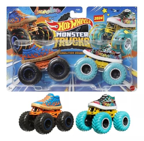 Hot Wheels Monster Trucks 1:64 Strong Twin Cars Demolition Doubles Sneakerhead FYJ64-HWN51 Hot Wheels Monster Trucks 1:64 Strong Twin Cars Demolition Doubles Sneakerhead FYJ64-HWN51 von HOT WHEELS