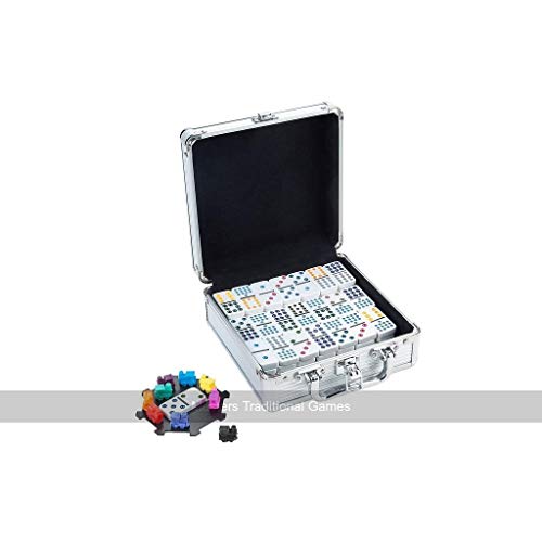 Hot Games Mexican Train Double Twelve Dominoes in Aluminium Case von Hot Games