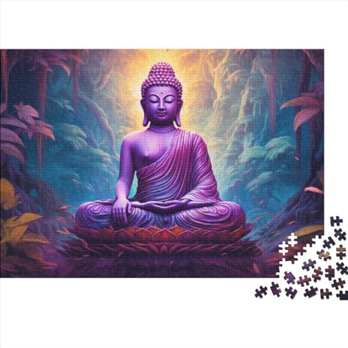 Buddha 1000 Teile Puzzles, Hölzernes Premium Quality, Für Erwachsene Und Kinder Ab 12 Jahren Puzzle, Farbig, 1000pcs (75x50cm) von HOTGE