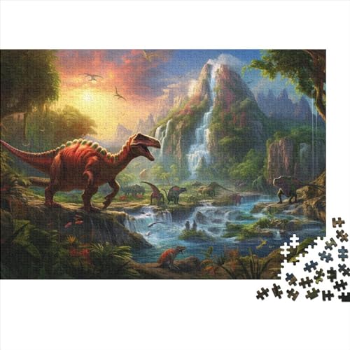 Dinosaurier Puzzles 1000 Teile -Puzzle Hölzernes Mit - Puzzle Für Erwachsene Und Kinder Ab 14 Jahren,Spiel Und Spaß Für Die Ganze Familie 1000pcs (75x50cm) von HOTGE