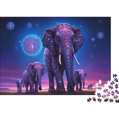 Elefanten– 1000 Teile Puzzles, Impossible Puzzle, Geschicklichkeitsspiel Für Die Ganze Familie, Erwachsenenpuzzle Ab 14 Jahren 1000pcs (75x50cm) von HOTGE