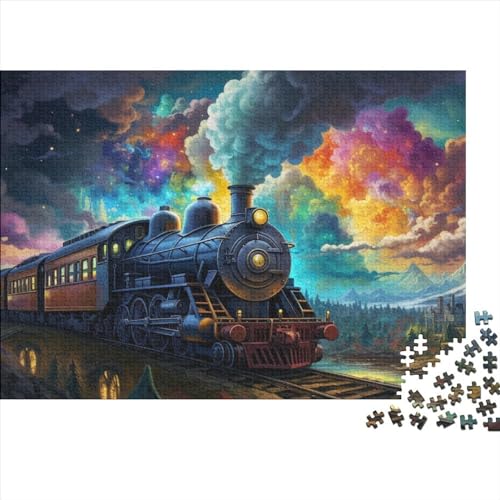 Galaxie Train Puzzle 1000 Teile Ab 9 Jahren, Erwachsenenpuzzle Mit Wimmelbild, Herausforderndes Geschicklichkeitsspiel Für Die Ganze Familie 1000pcs (75x50cm) von HOTGE