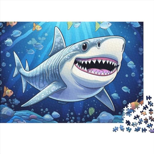Hai Ozean Puzzles 500 Teile -Hölzernes Puzzle Für Erwachsene Und Kinder Ab 14 Jahren, Puzzle Mit Entworfen Für Familienspaß 500pcs (52x38cm) von HOTGE