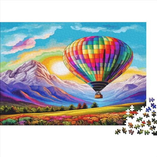 Heißluftballon Puzzle 1000 Teile Ab 9 Jahren, Erwachsenenpuzzle Mit Wimmelbild, Herausforderndes Geschicklichkeitsspiel Für Die Ganze Familie 1000pcs (75x50cm) von HOTGE
