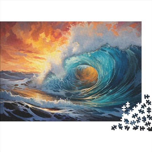 Ozeanwellen– 1000 Teile Puzzles, Impossible Puzzle, Geschicklichkeitsspiel Für Die Ganze Familie, Erwachsenenpuzzle Ab 14 Jahren 1000pcs (75x50cm) von HOTGE