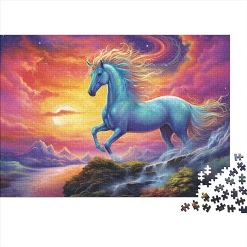 Pferd– 500 Teile, Impossible Puzzle, Wildtiere Puzzles Für KinderGeschicklichkeitsspiel Für Die Ganze Familie, Farbenfrohes Legespiel, 500pcs (52x38cm) von HOTGE